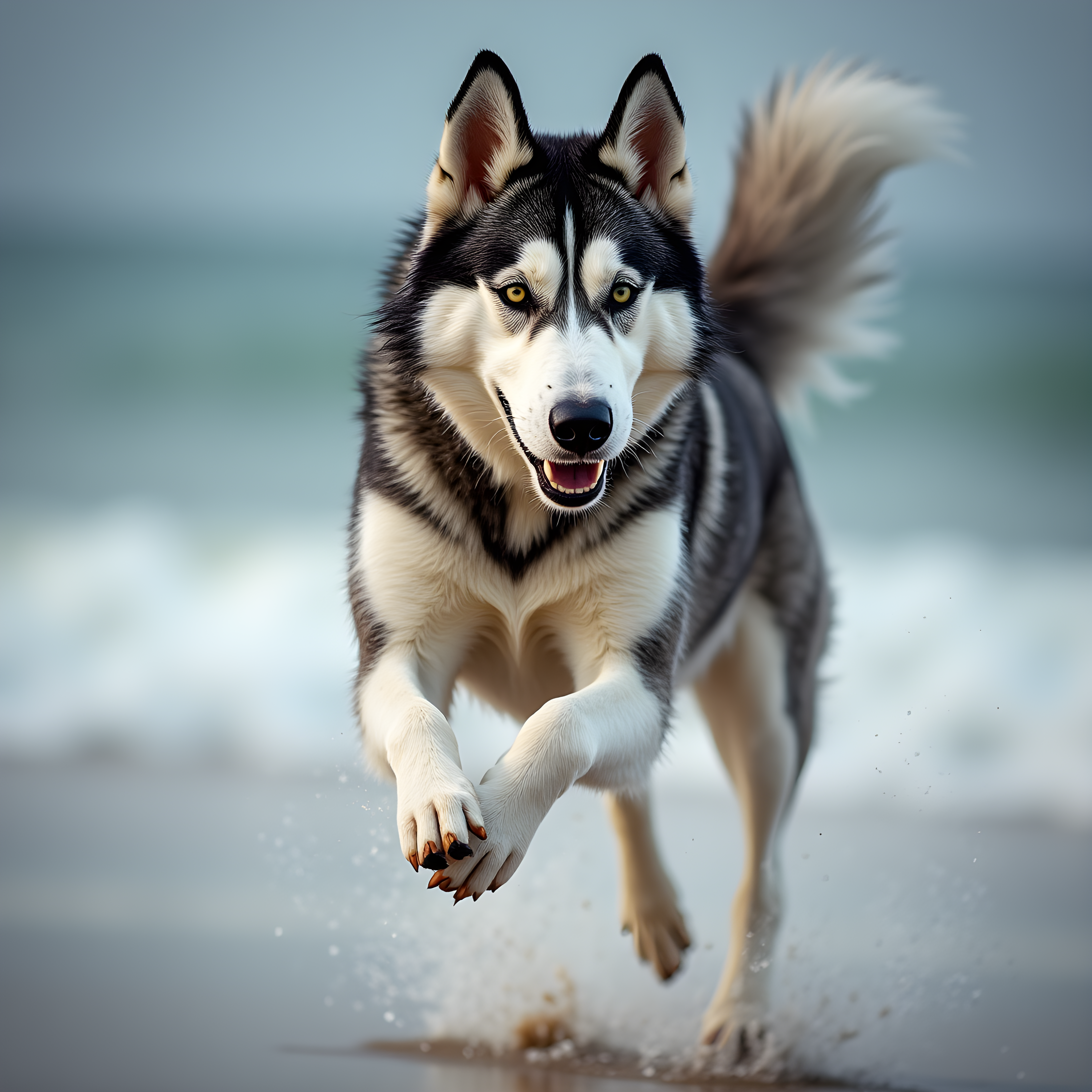 Surf Husky — Realistic (Emotional)