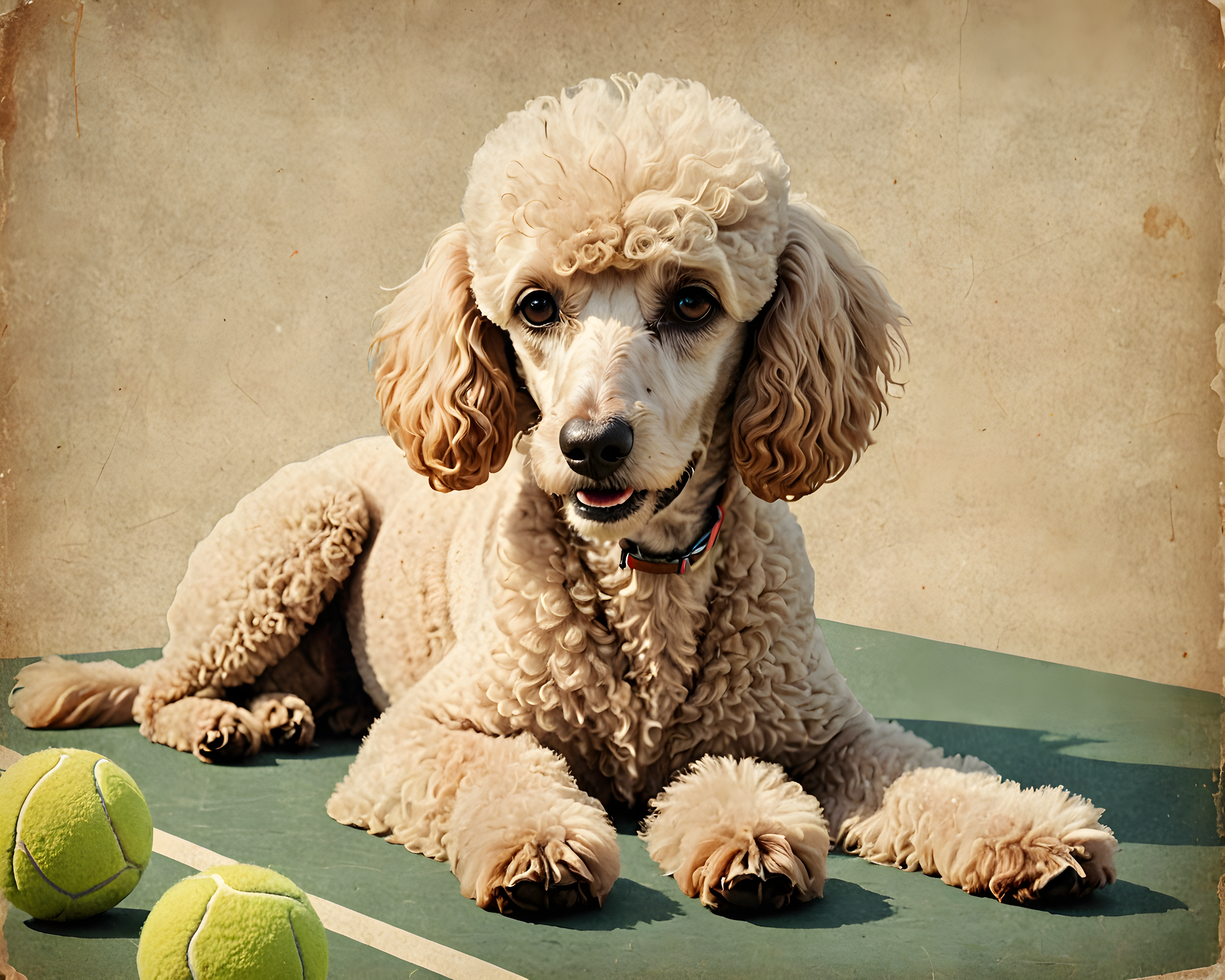 Tennis Poodle — Vintage Poster (Aesthetic)