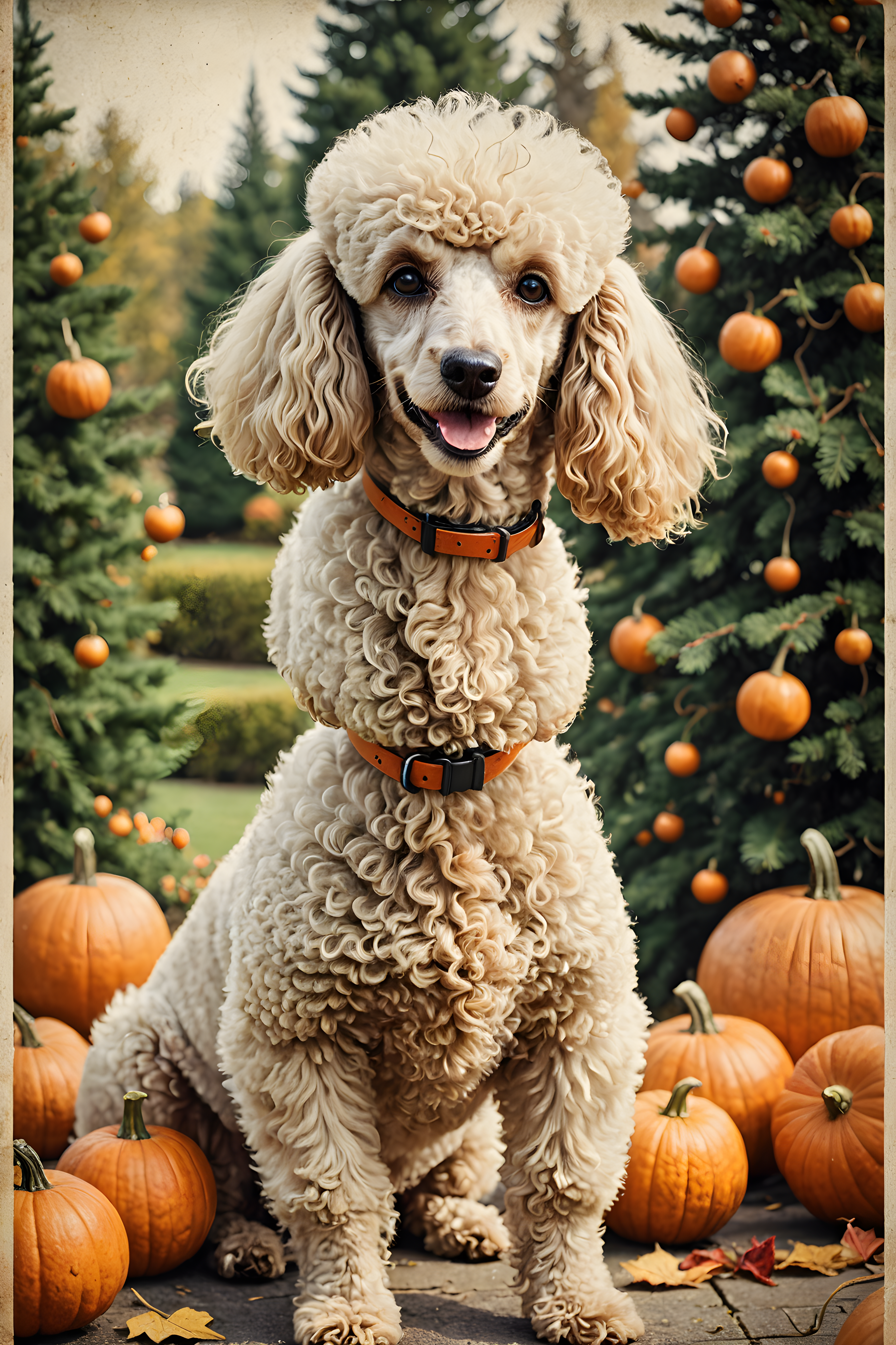 Tennis Poodle — Vintage Poster (Seasonal)