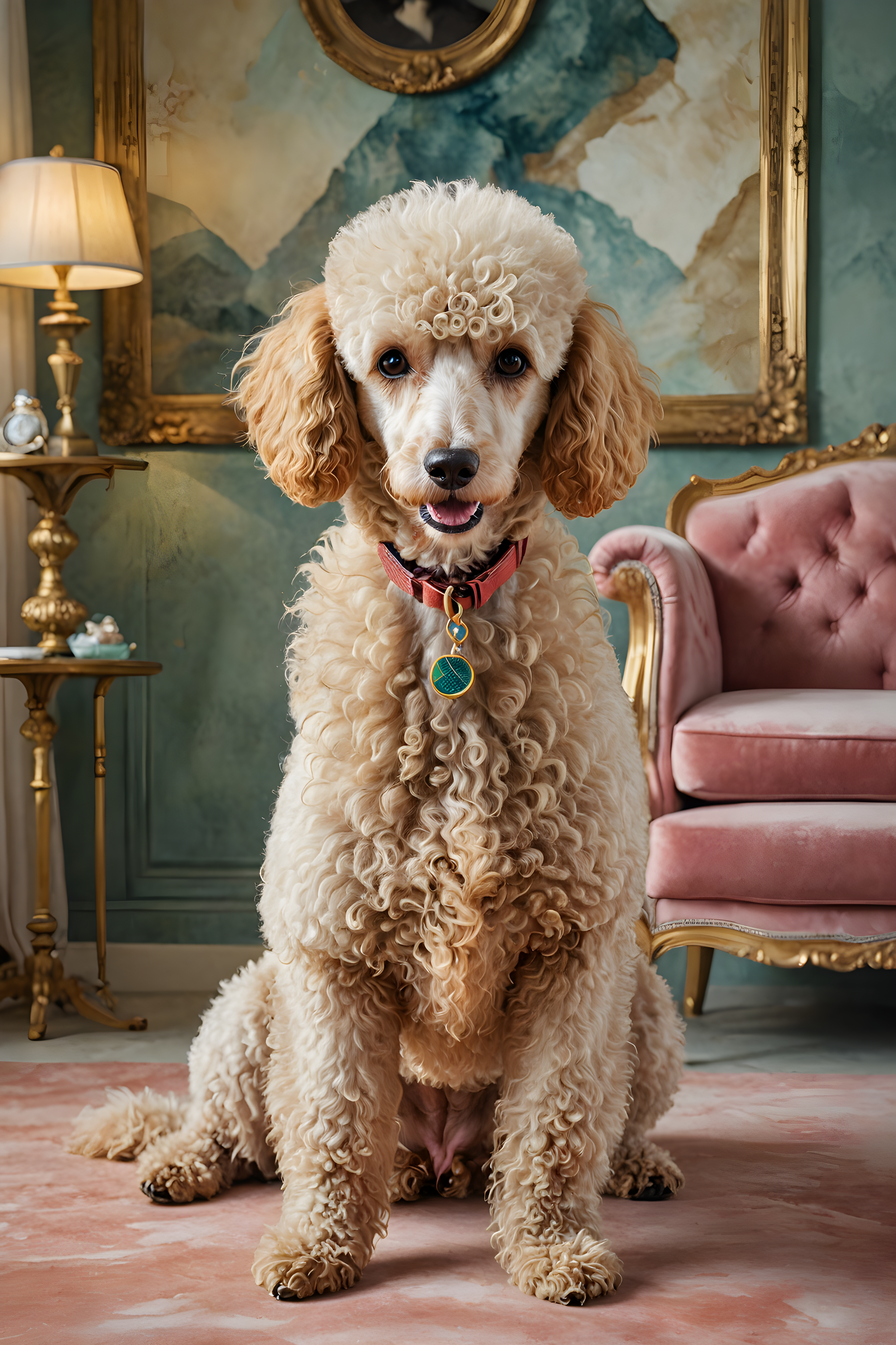 Tennis Poodle — Watercolor (Luxury)
