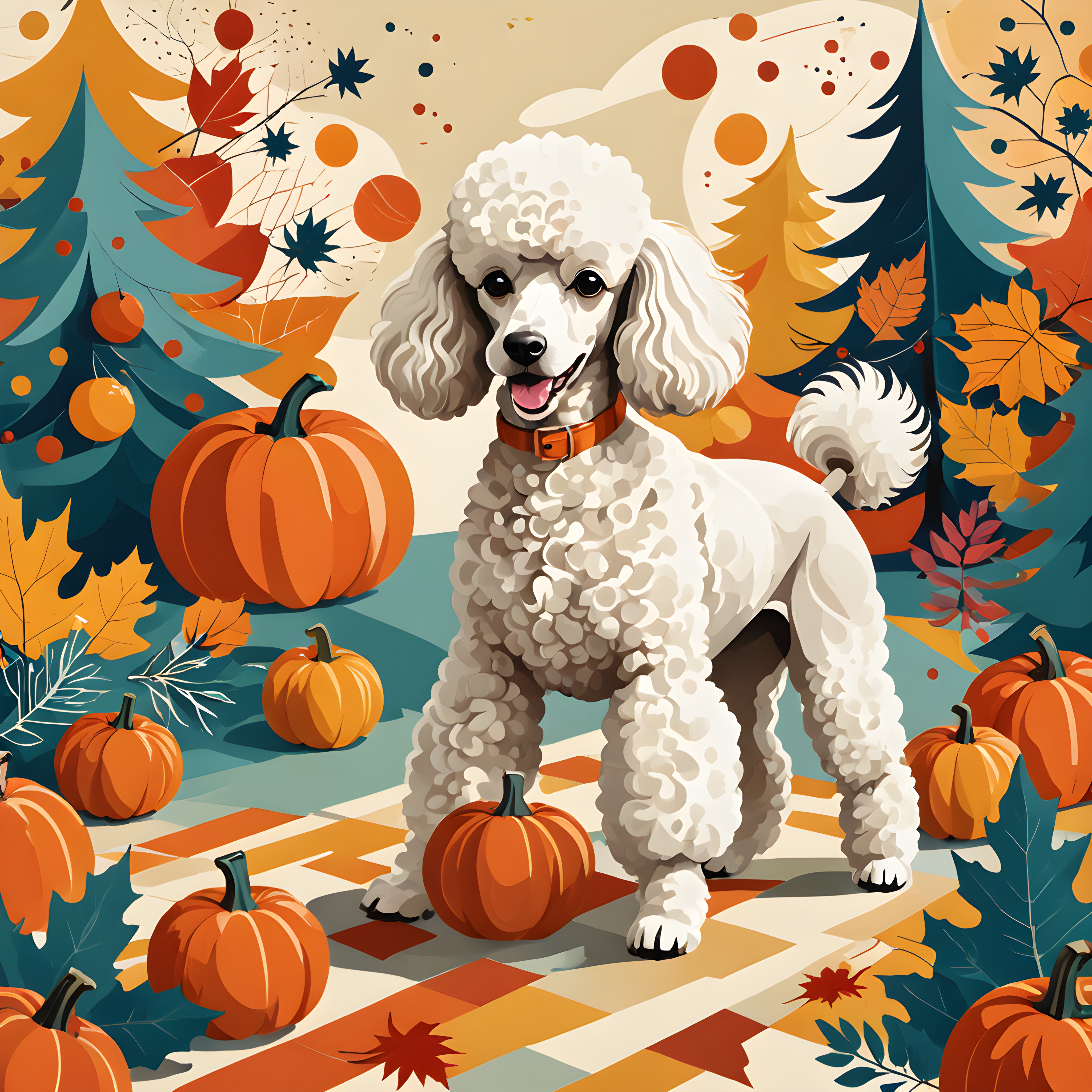 1950s Poodle — Abstract (Seasonal)