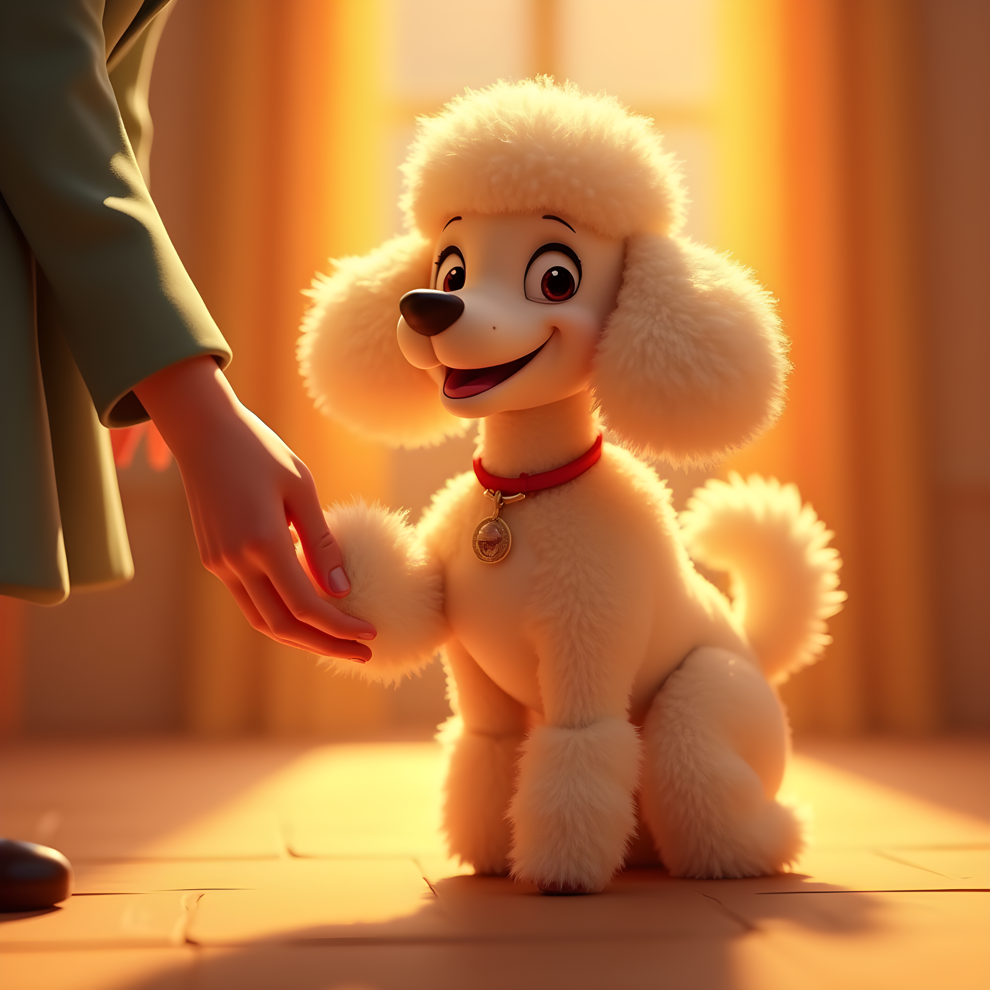 1950s Poodle — 3D Render (Happy)