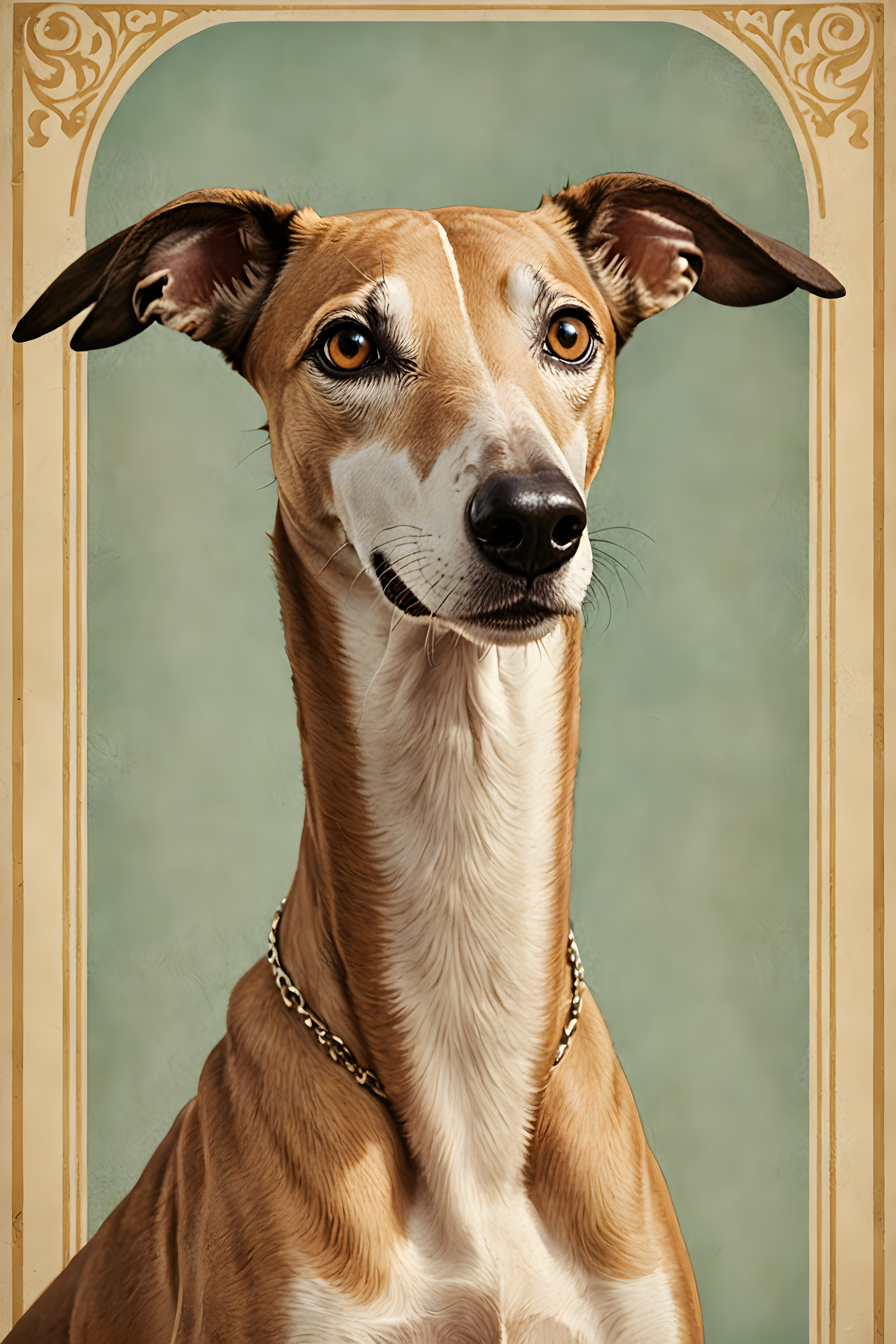 Art Deco Greyhound — Modern Aesthetic (Emotional)