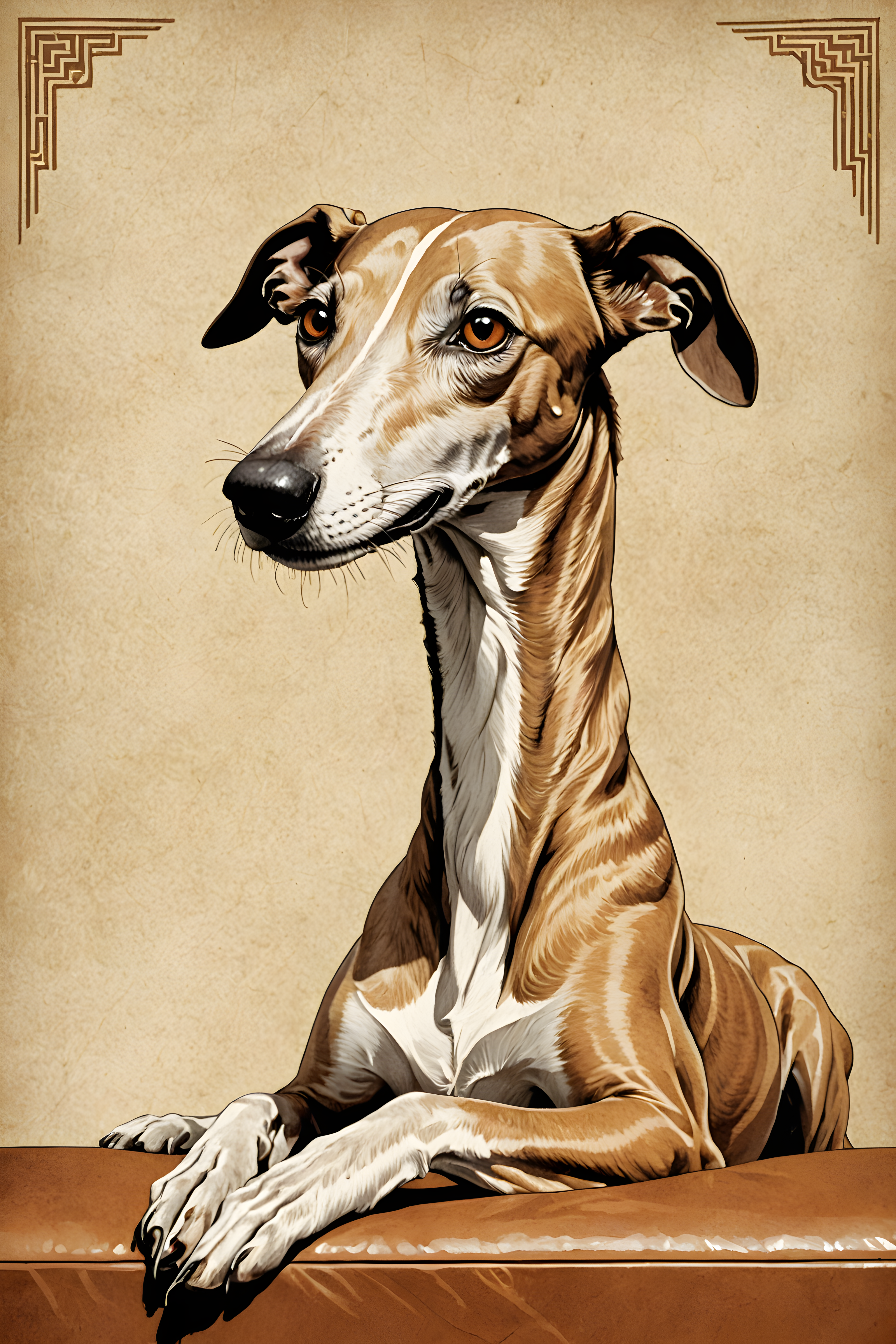 Art Deco Greyhound — Retro (Savage)