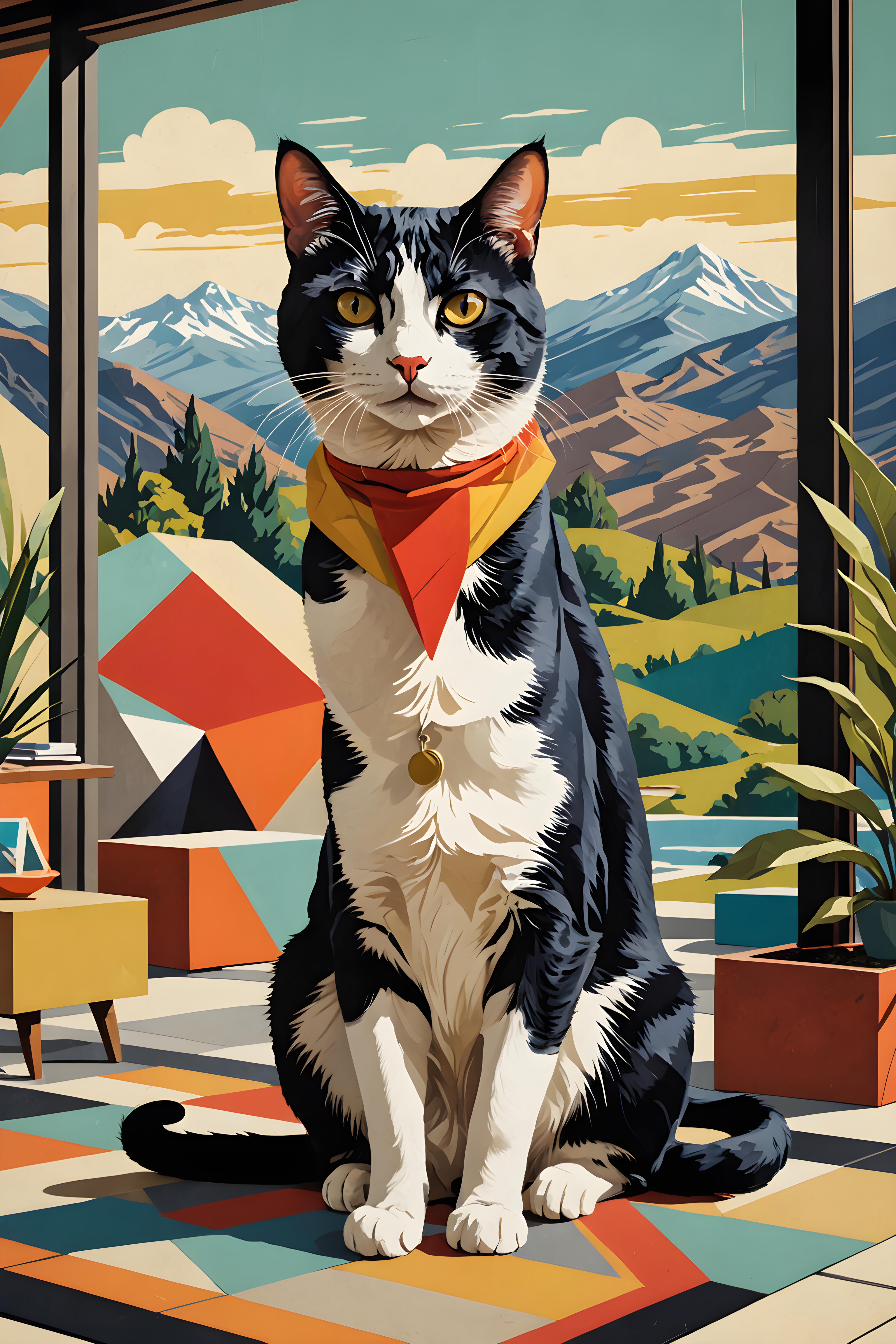 Film Noir Cat — Abstract (Savage)