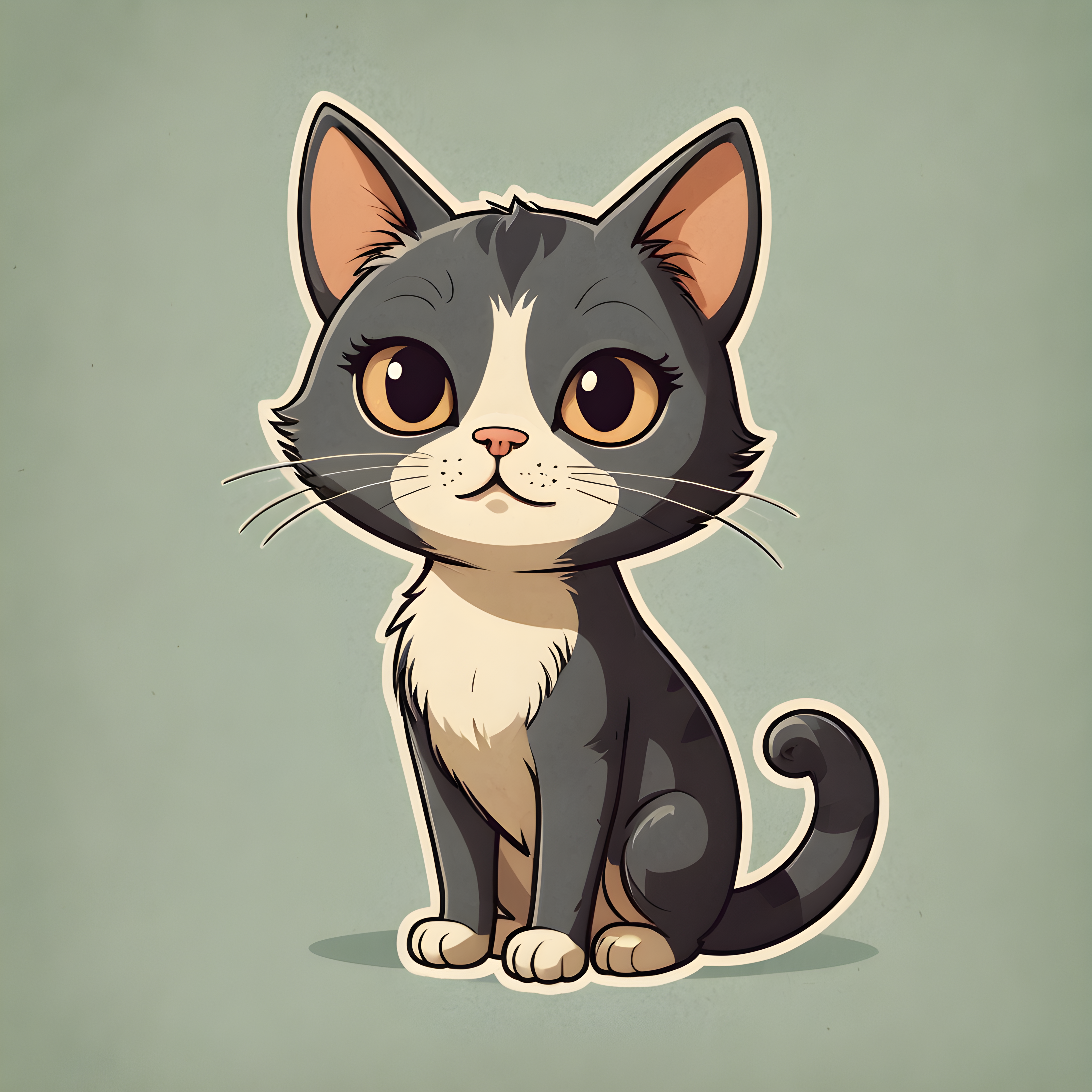 Film Noir Cat — Cartoon / Kawaii (Aesthetic)
