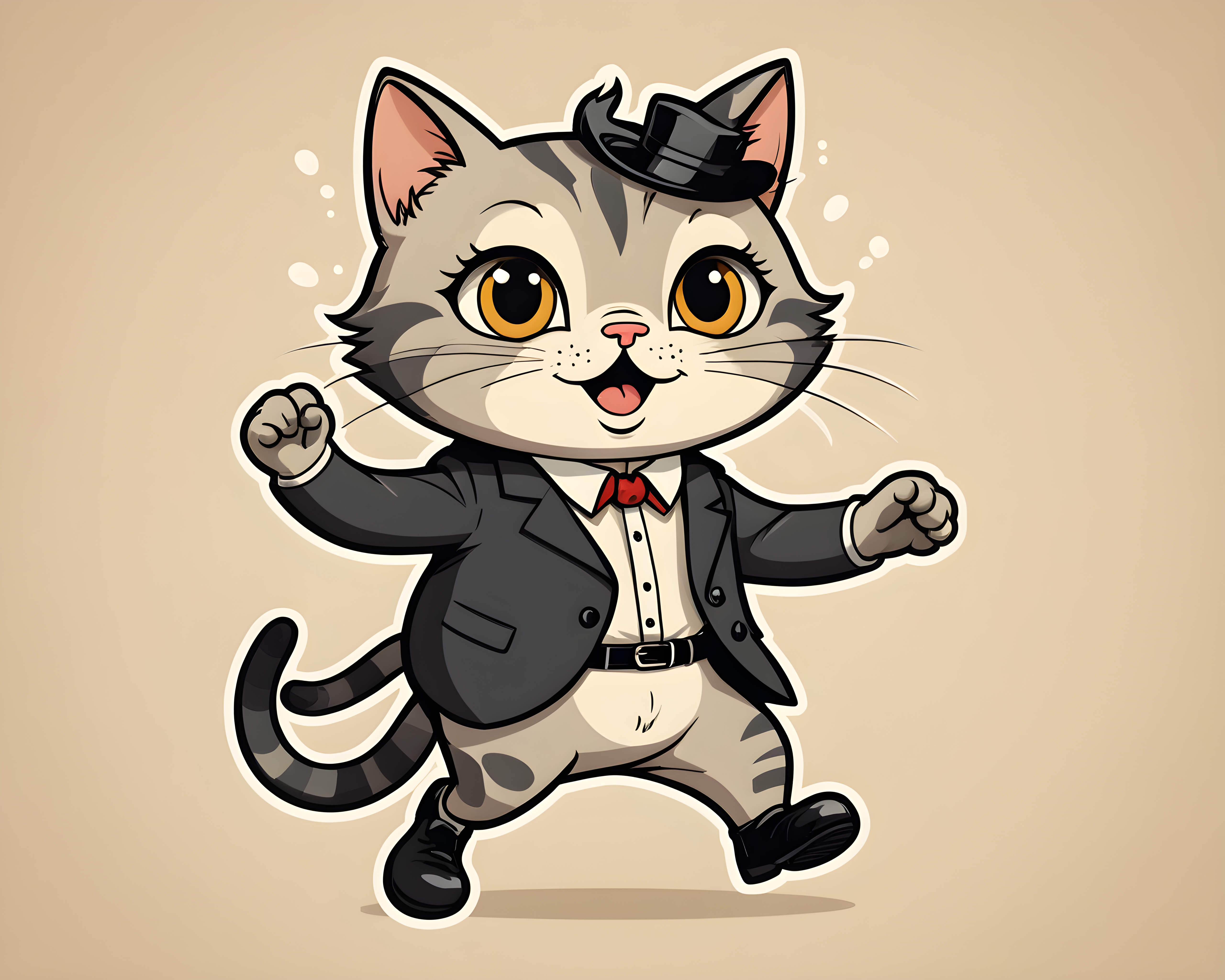 Film Noir Cat — Cartoon / Kawaii (Savage)