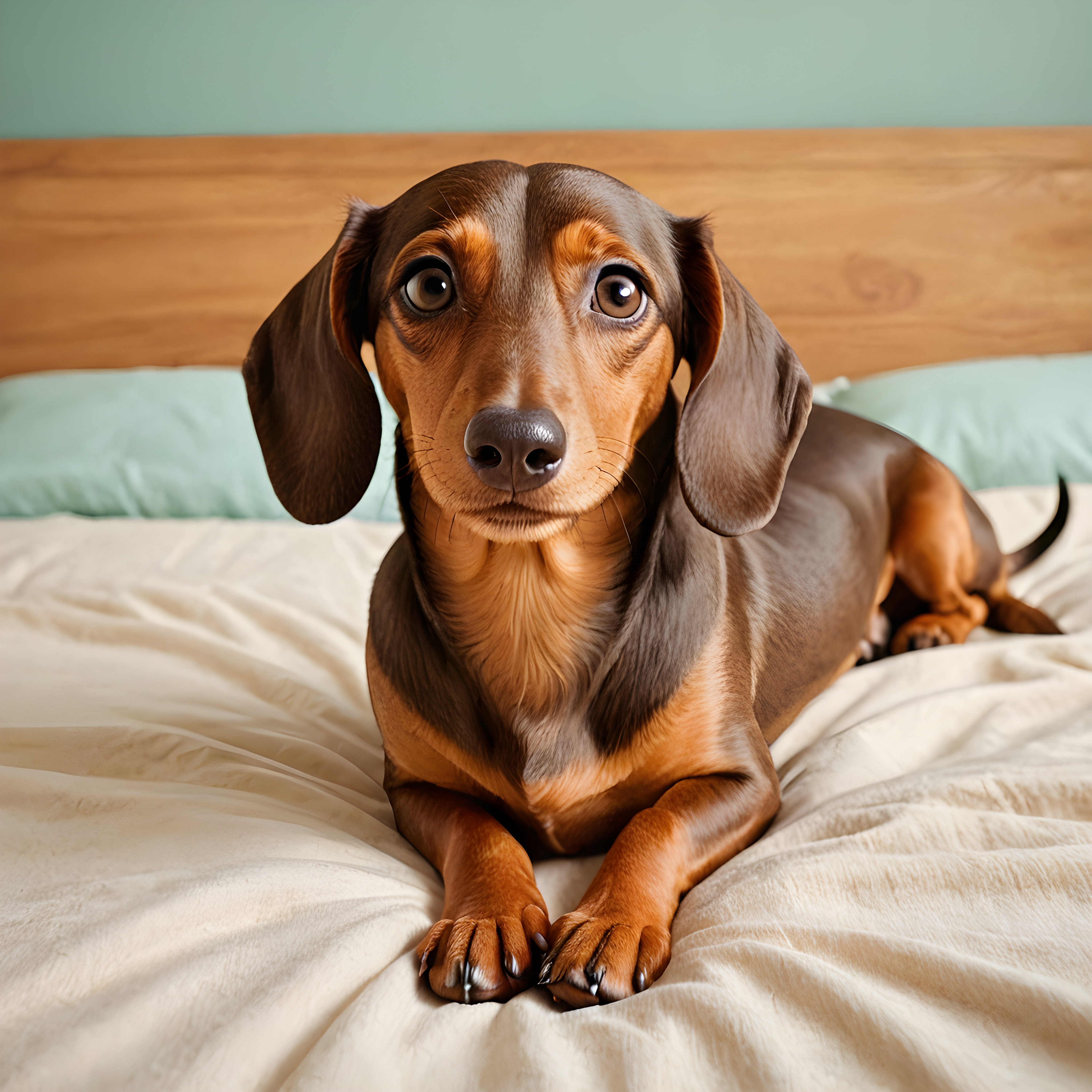 Mid Century Dachshund — Modern Aesthetic (Happy)