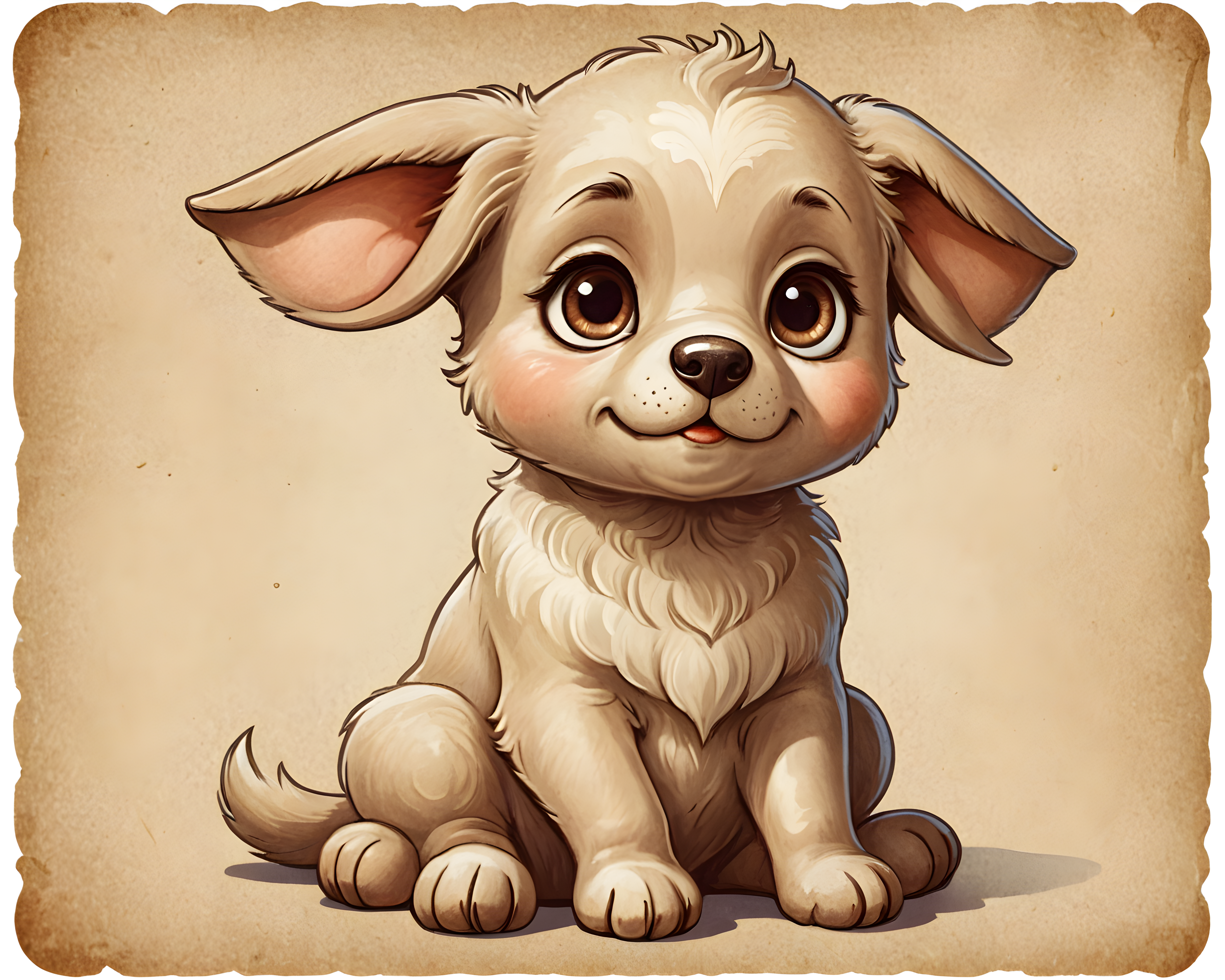 Old Photograph Shepherd — Cartoon / Kawaii (Cute)