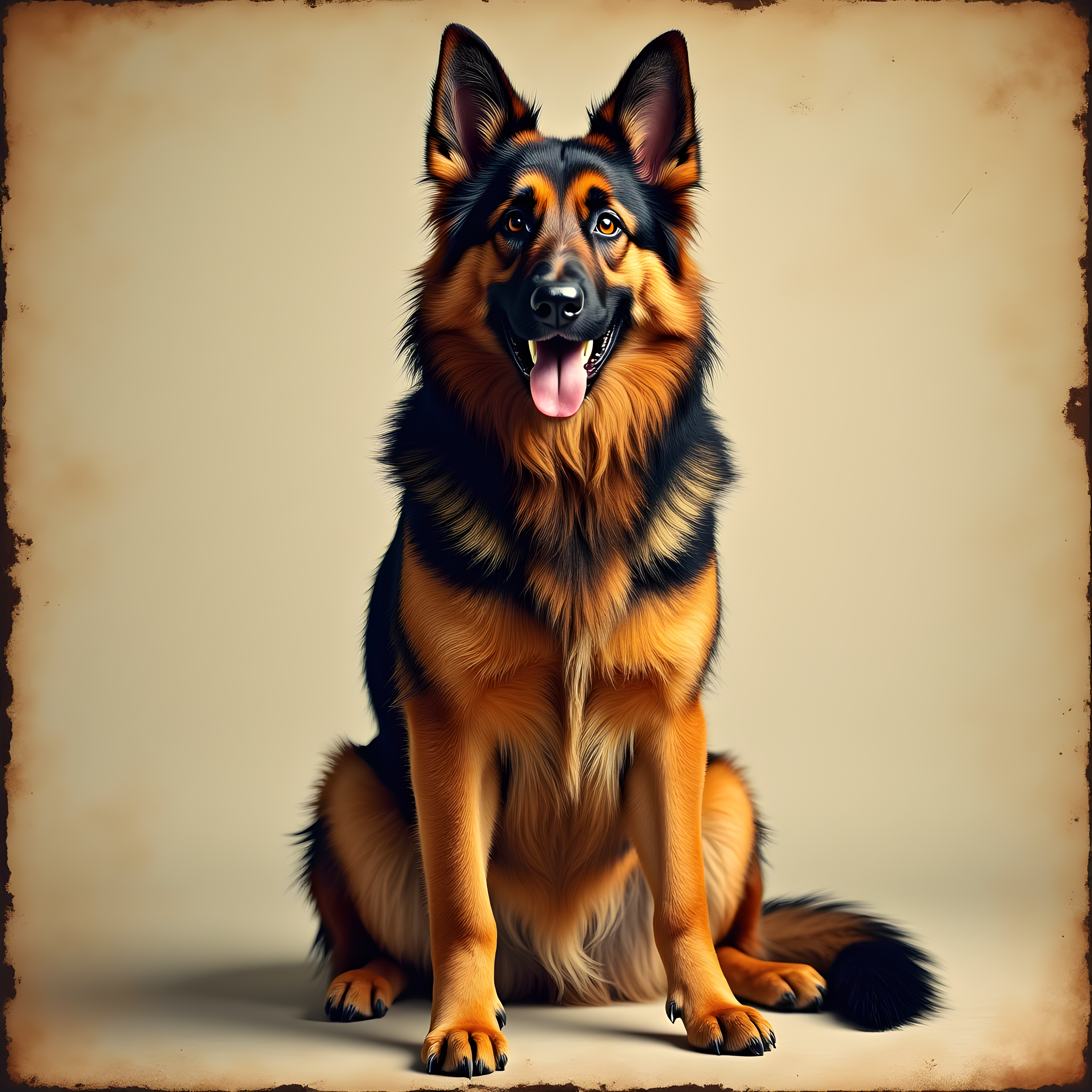 Old Photograph Shepherd — Hyper-Realistic (Energetic)