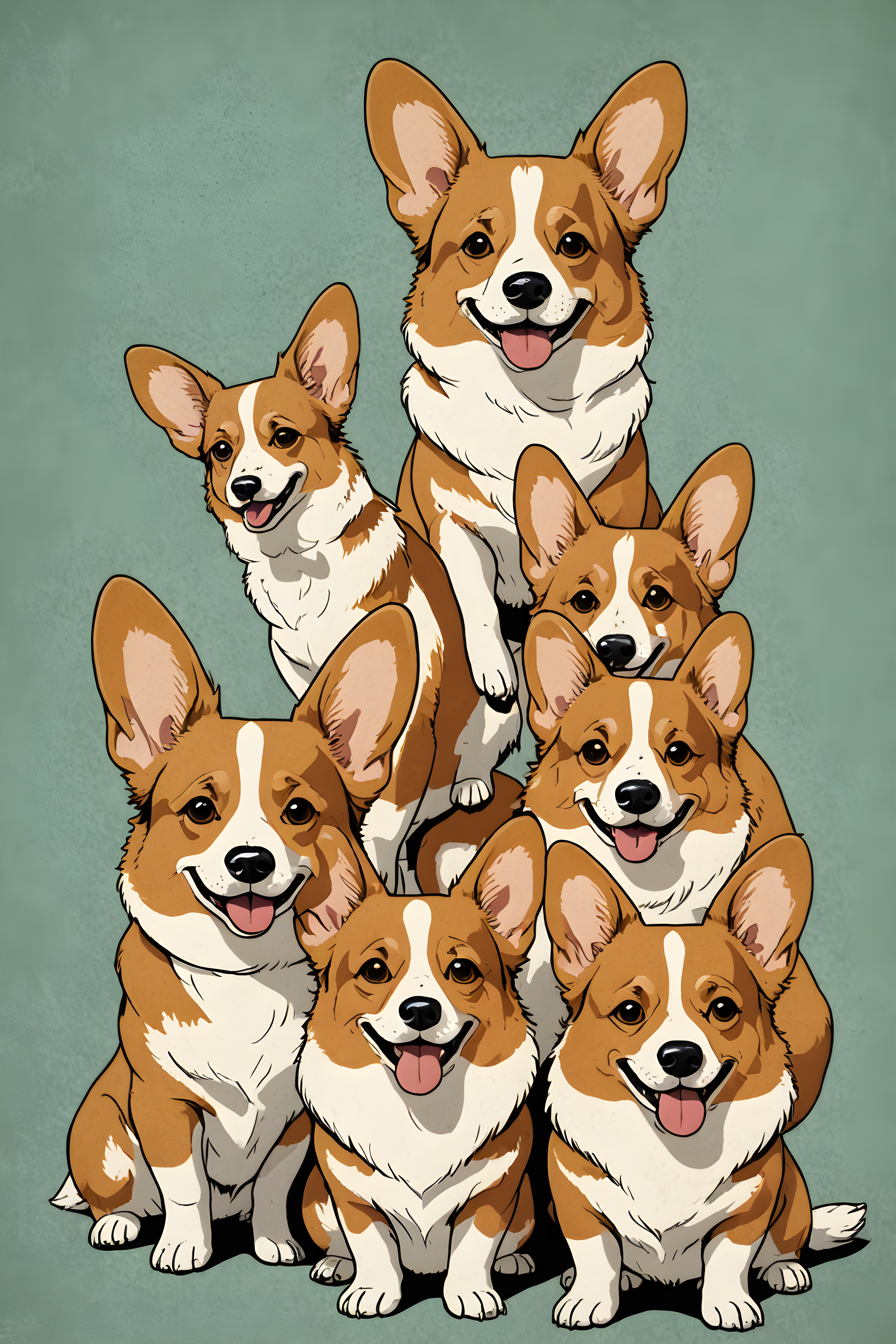 Retro Cartoon Corgi — Retro (Savage)
