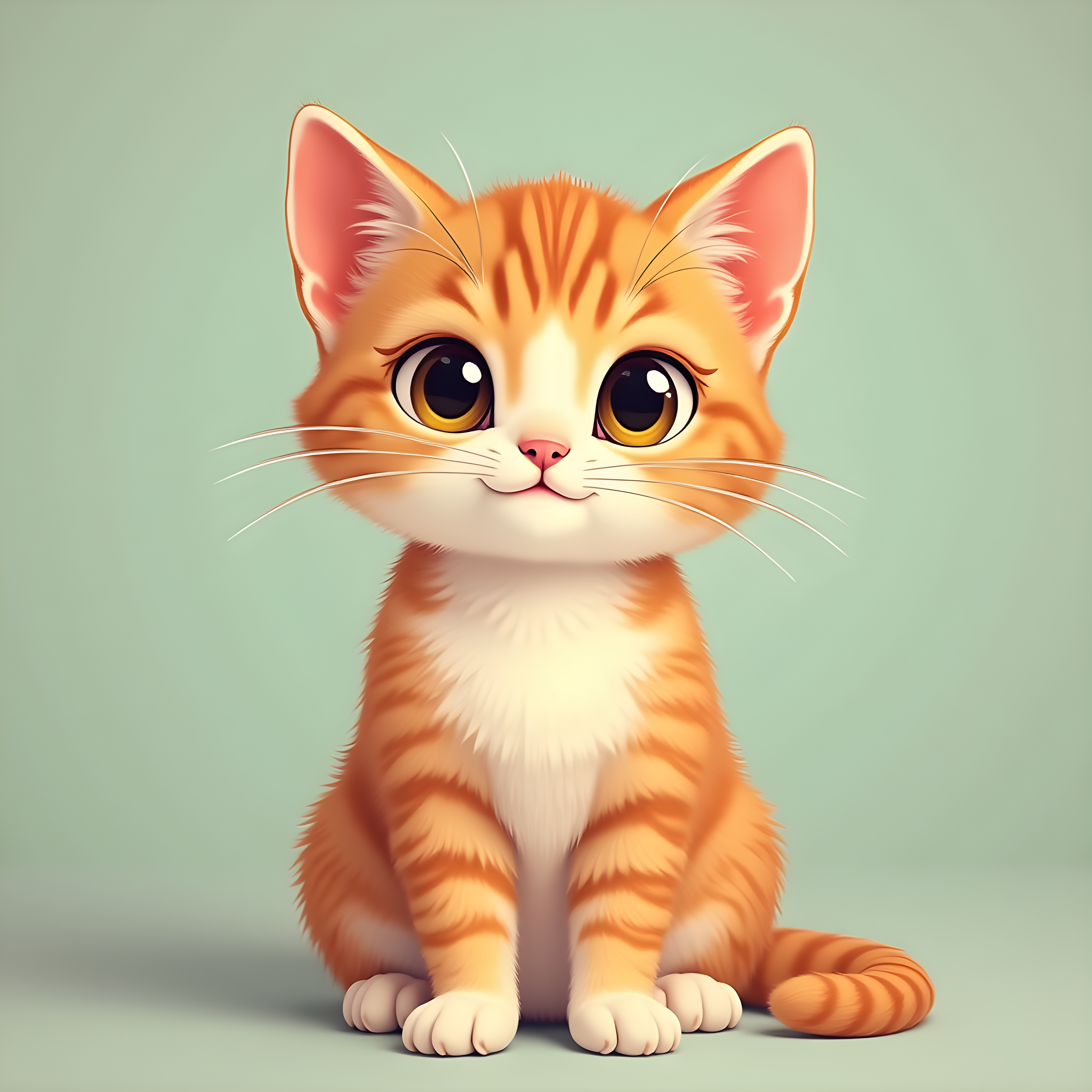 Retro Cat — Realistic (Cute)