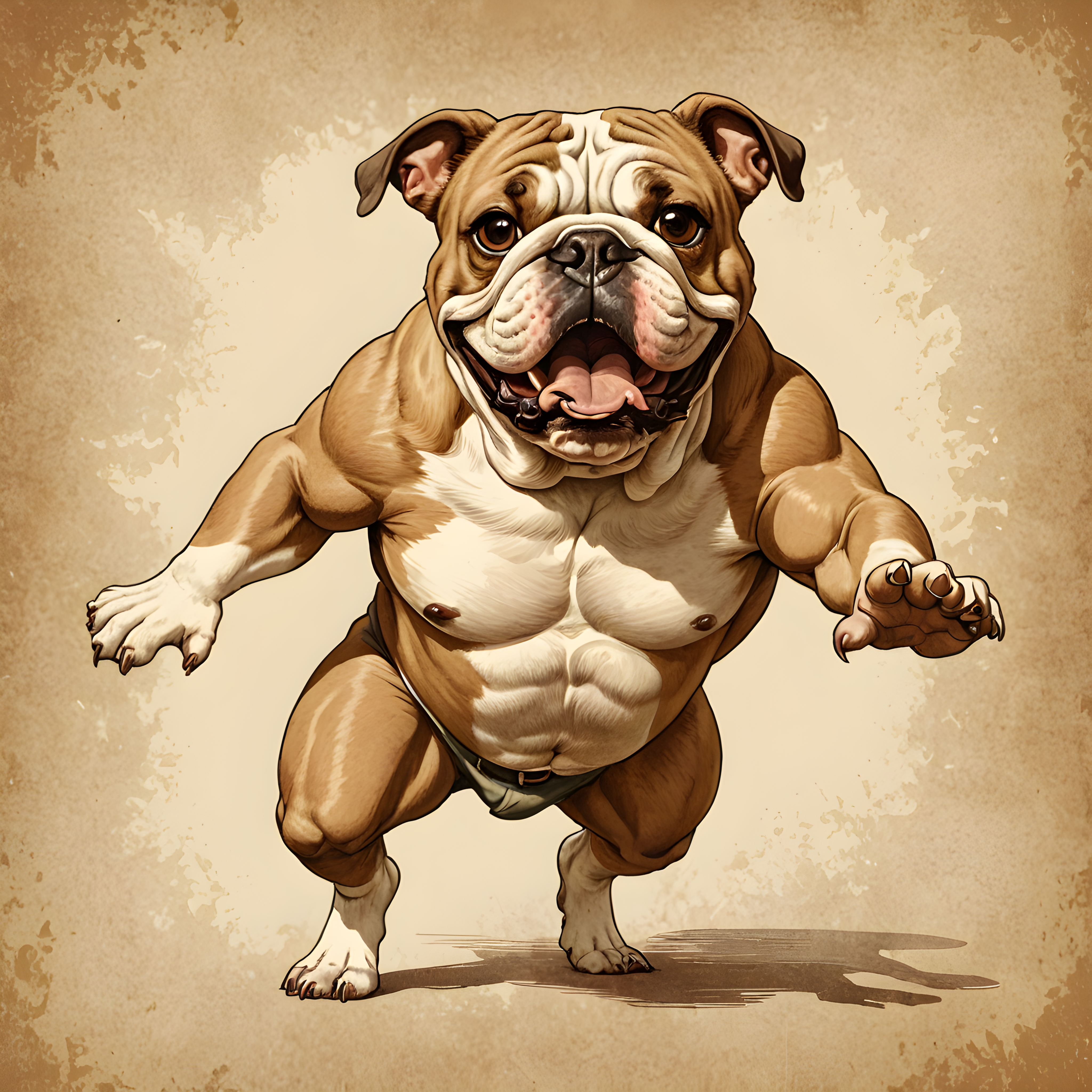 Sepia Bulldog — Funny (Savage)