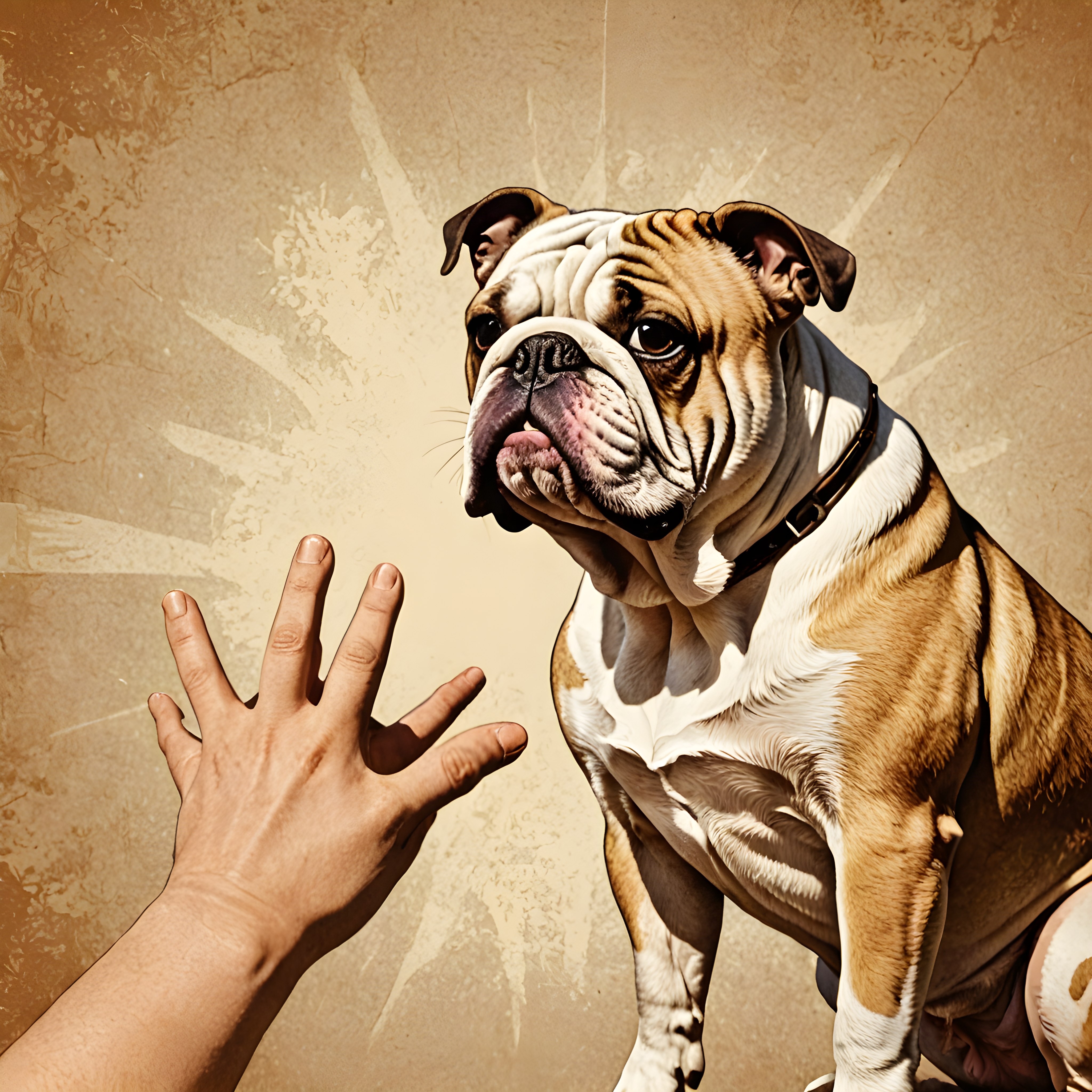 Sepia Bulldog — Retro (Fantasy)