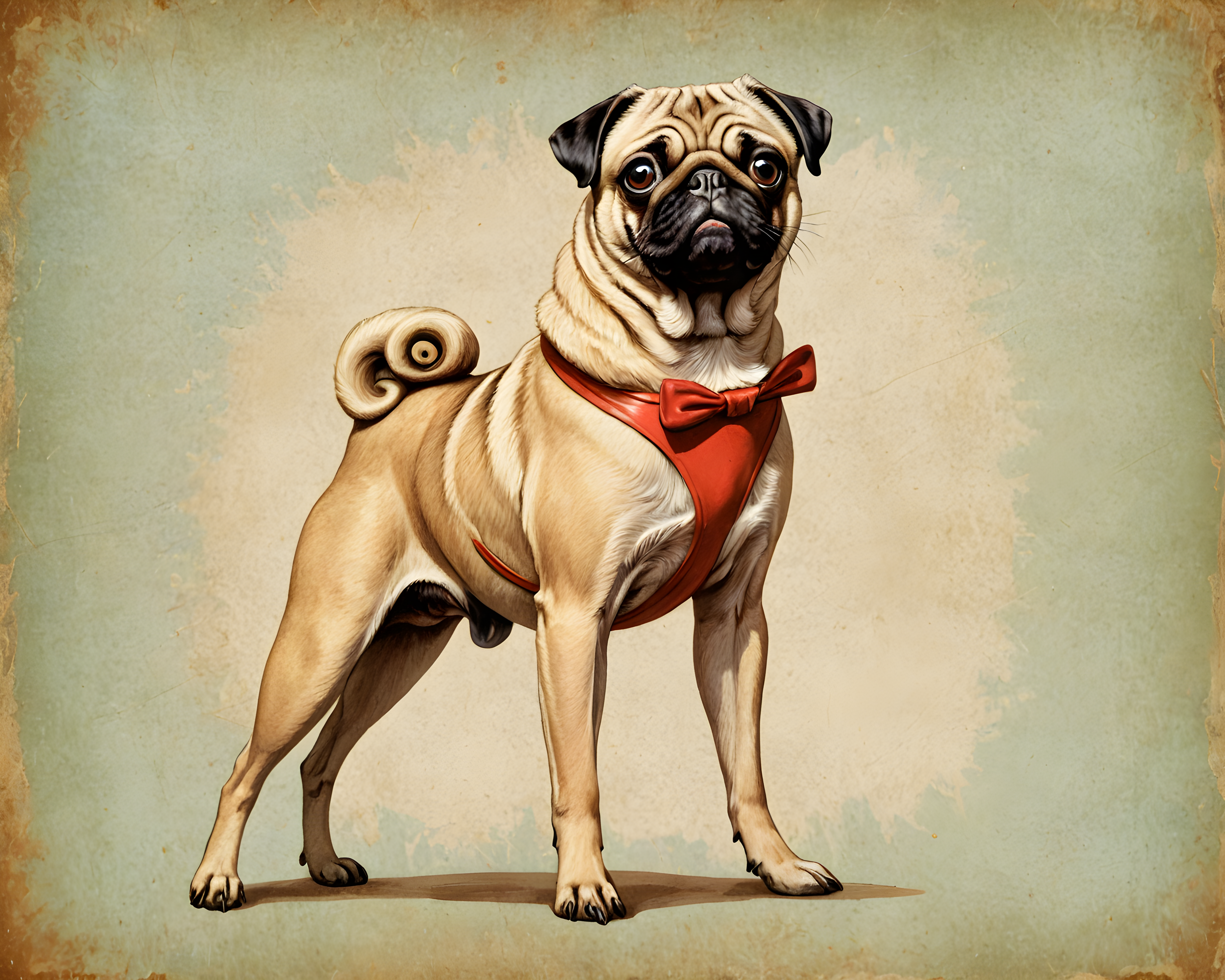 Vintage Pin Up Pug — Funny (Motivational)