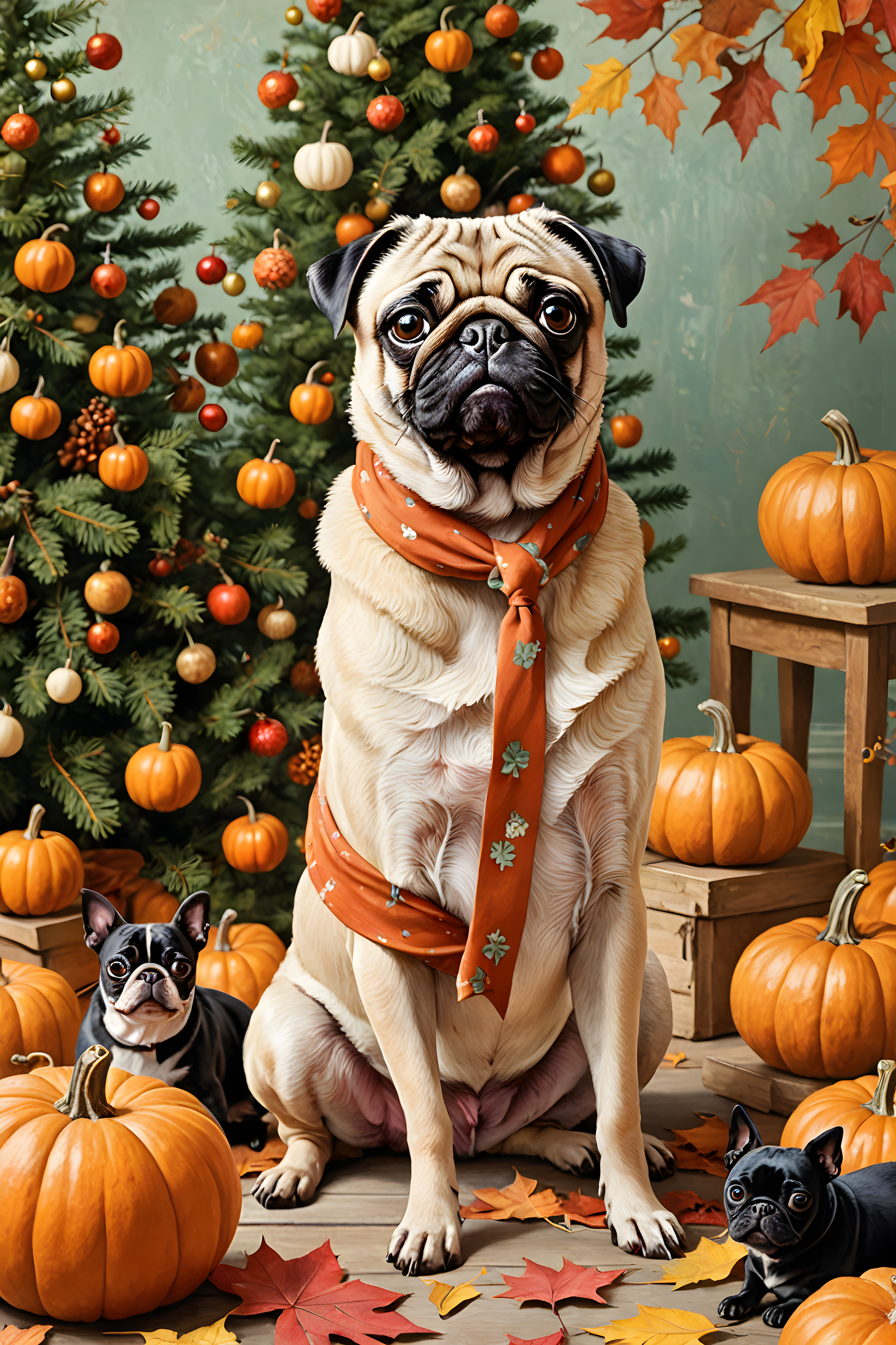 Vintage Pin Up Pug — Funny (Seasonal)