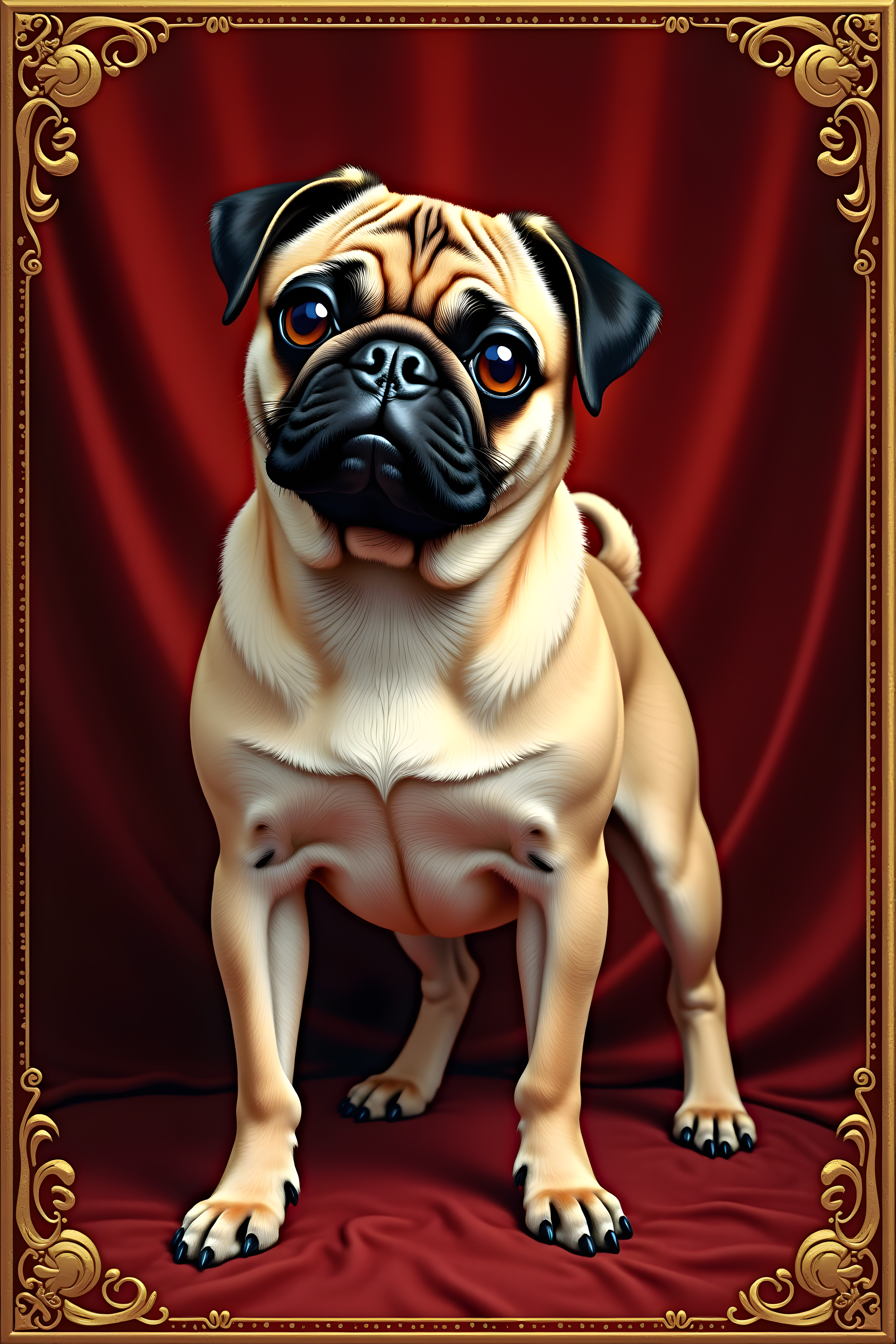 Vintage Pin Up Pug — Luxury (Motivational)