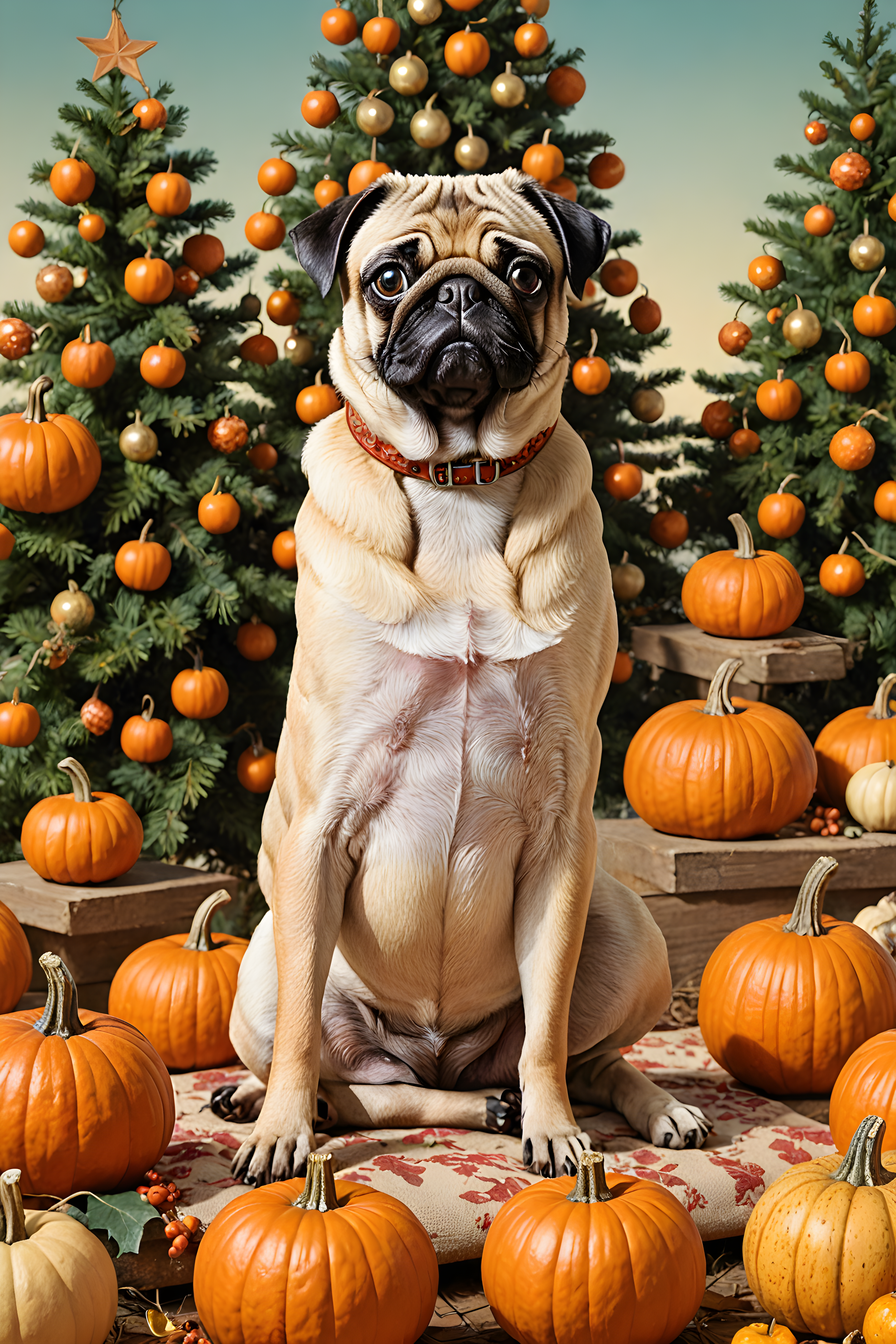 Vintage Pin Up Pug — Retro (Seasonal)