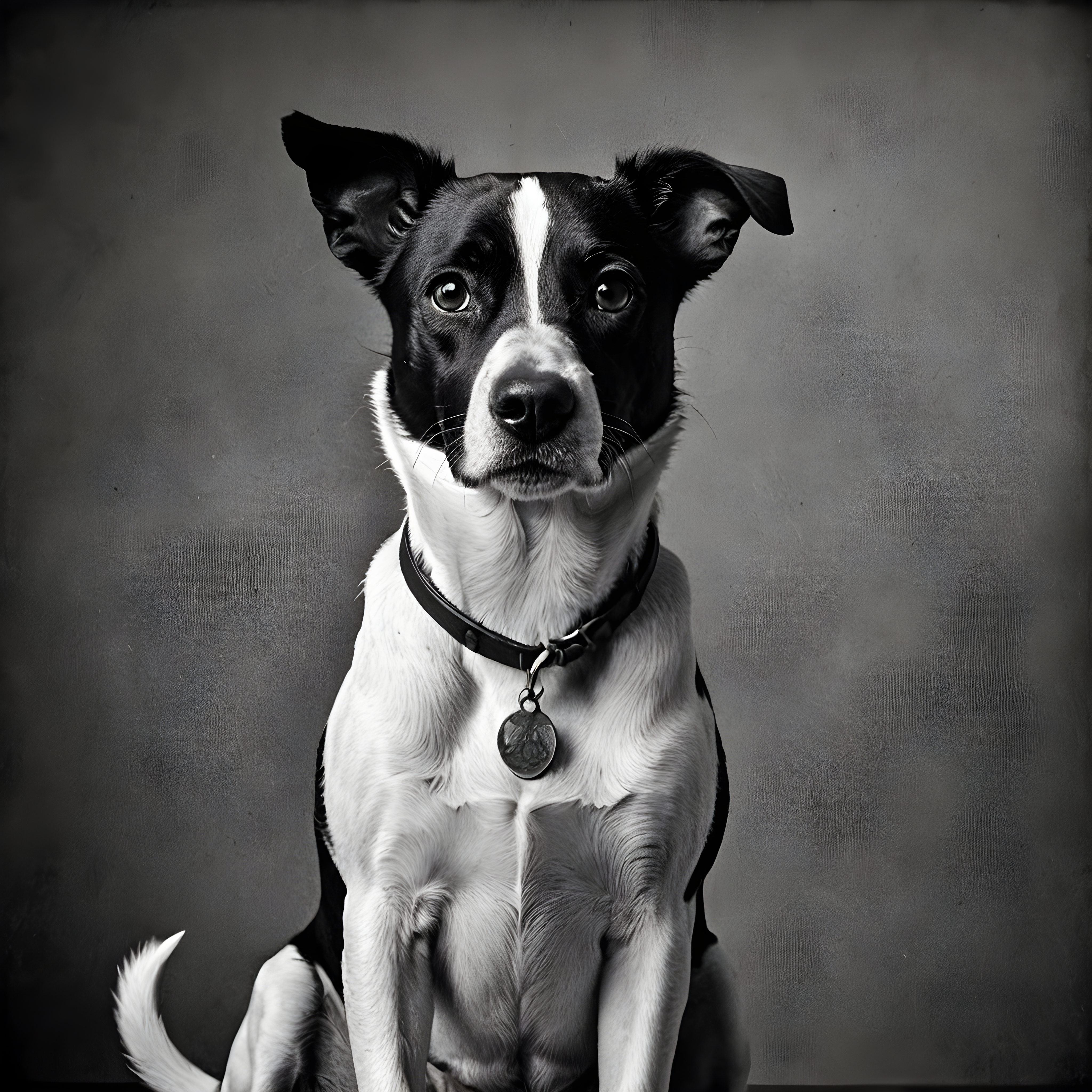 Vintage Portrait Dog — Black & White (Aesthetic)