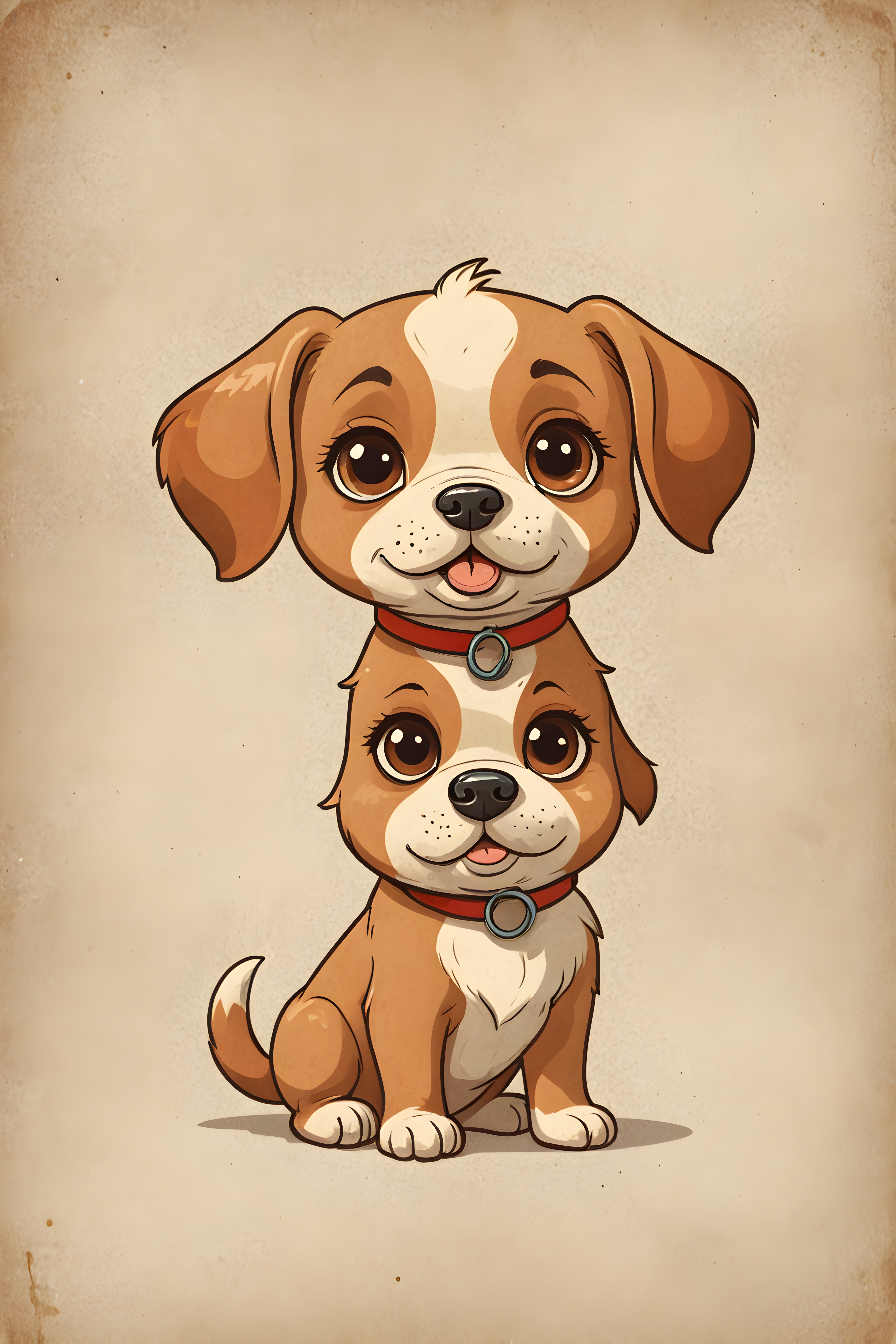 Vintage Portrait Dog — Cartoon / Kawaii (Aesthetic)