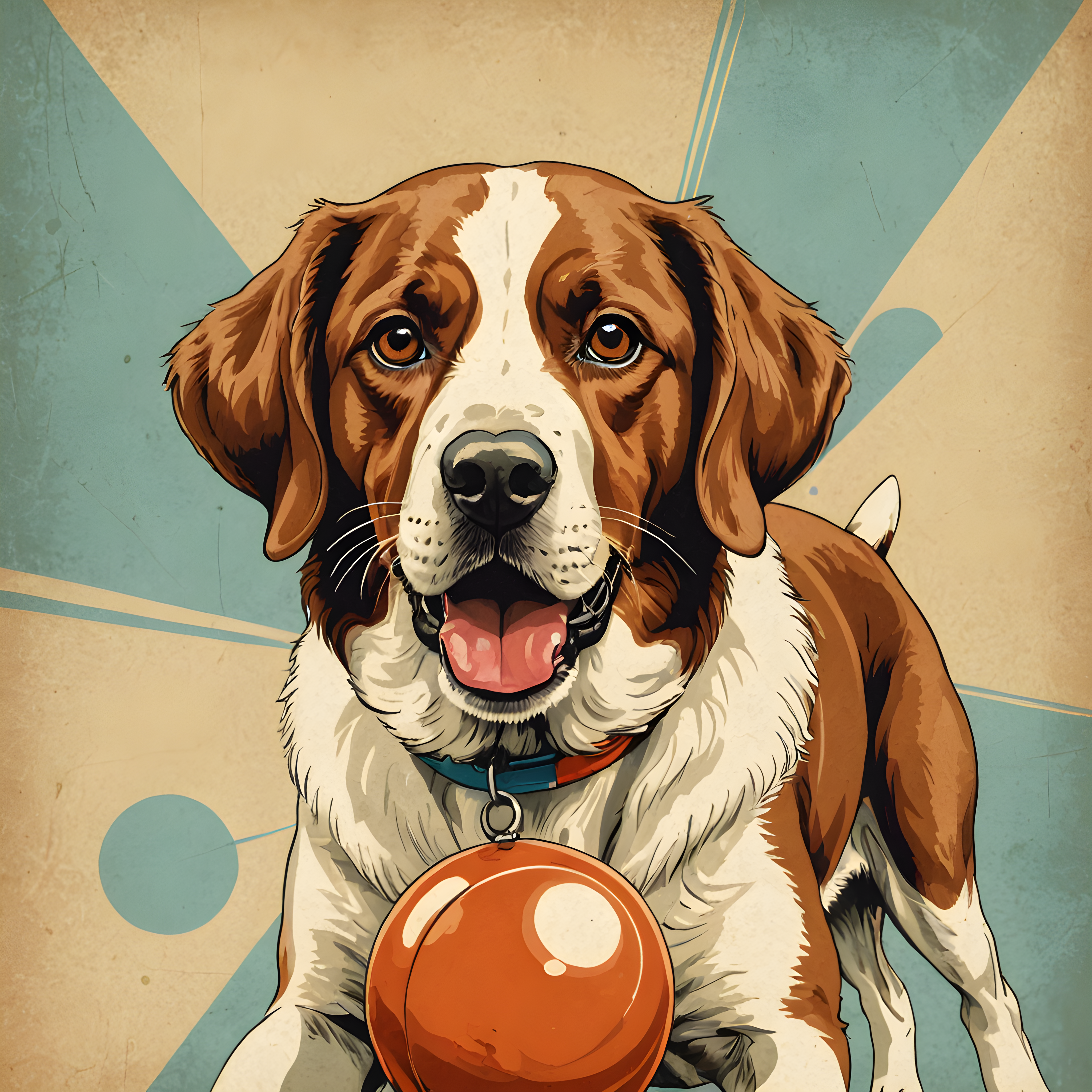 Vintage Portrait Dog — Retro (Playful)