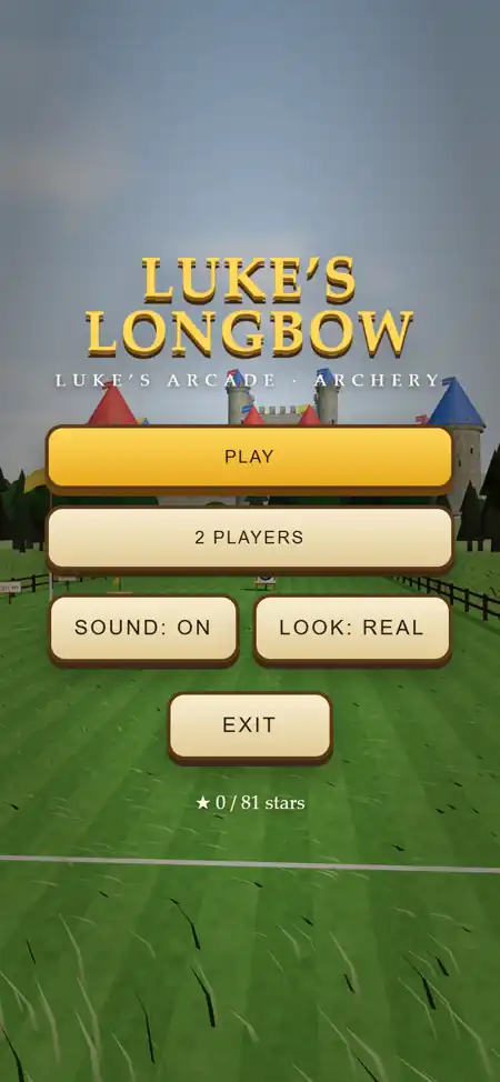 Luke’s Longbow menu screen